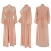 Abaya Diamonds Muslim Elegant Women Dresses Caftan Moroccan Dubai Kaftan Gown Evening Party Eid Long Maxi Dresses