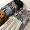 Thick Warm Knitted Casual Chic Basic Soft Elastic High Waist Women's Pants Korean Straight Ankle-Length Pants For Women