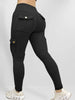 Plus Size Women's Butt Lift Leggings with Flap Pockets Women's Workout Leggings All Season All Season Casual Choice