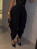 Fall Autumn OL Work Active Casual Street Solid Color Trouser Women High Waist Jogger Loose Long Harlen Pants