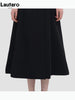 Long Black Fitted Trench Coat for Women, Chic Stylish, Single Breasted, Designer Clothing, Spring, Elegant