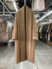 Women Bathrobe Style Double Sided Wool Coat Loose Big Turn-Down Collar Long Sleeve Warm Wool Jacket Autumn Winter