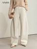 Minimalist Women's Casual Pants Winter Classic Versatile Warm Elastic Drawstring Loose Pants Female Trousers 12424082