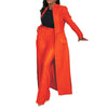 Women's Set Full Sleeve X-Long Blazer Coat+ Long Pant Suit Spring Streetwear Two 2 Piece Set Africa OL Work Outfits
