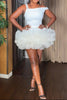 Off Shoulder Sexy Mini Birthday Party Evening Dress A-line Dress Women's Retro Club Party Dress Wedding Elegant Dresses