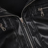 Women Faux Leather Jackets Solid Short Coat Zipper Pocket Turn Down Collar Long Sleeve Waist Cinched Slim Streetwear Autumn