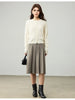 Cardigans For Woman, Fleece Wool, Round Collar, Soft Cozy Sweaters, 100%Wool, Fall Winter Jackets