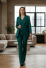 Women’s Green Pantsuit Elegant 3 Piece Blazer Vest & Trouser Set Business Formal Suit for Office Workwear Special Occasions