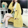 Knitted Cardigan Women Sweater Mid Length Version Autumn Winter Female Sweater Coat Temperament Versatile Ladies Sweater