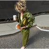 Chic Pu Leather Women's Jackets Skirts Suit Vintage Stand Collar Zipper Full Sleeve Outfits Female Autumn Lady Streetwears
