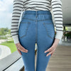 Women Stretch Jeans Lady Slim Skinny Pencil Jeans High Waist Vintage Pants Girls Leggings Straight Leg Korea Trousers
