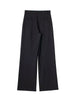 Women Solid Pleated Front Zipper Wide Leg Pants Vintage High Waist Full Length Female Chic Lady Trousers