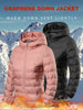 Winter Warm Down Jacket Women Hiking Camping Climbing Trekking Graphene Lining Coat Duck Down Lightweight Padding Jackets