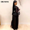 Rhinestones Mesh See Though Dress Style Jumpsuit Women Sexy Club Partywear One Piece Overall Rompers Fall winter