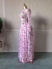 Women Long Sleeve Tie Dye Print O-neck Big Swing Midi A-line Long Maxi Dress Elegant Evening Birthday Party Dresses
