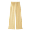 Spring and Autumn Women Solid Color Casual Shirts Loose Full Length Pants Two Pieces Sets