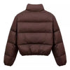 Y2K Retro Women's Winter Parkas Thickend Warm Short Down Cotton Jacket Streetwear Stand Collar Puffer Bread Parka Coat