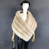 Woman Real Fox Fur Shawl Vest Jacket Fluffy Fur Cape Natural Fur Poncho Fur Lady Scarf Wrap Coat Shawl Wedding Party Clothing
