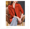 Knitted Cardigan Jacket Women Sweater Autumn Winter Lapel Zipper Sweater Jacket Loose Solid Outerwear Female Sweatshirt Tops
