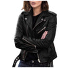 Autumn Women Plus Size PU Leather Jackets Slim Zipper Up Moto Biker Bomber Jacket Winter Belted Retro Women Short Coats S-5XL