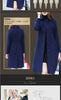 Women Woolen Blend Trench Coats Cold Winter Thicken Turn Down Collar Long Sleeve Overcoats Outwear SMSM-LLG5641