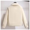 Women's Short Spring and Autumn Korean Loose Tweed Coat Retro Jacket