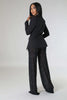 Street Chic Women's Set Long Sleeve Blazer Suit and Mesh Beading Pants Winter Two 2 Piece Set Outfit Tracksuit