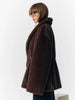 Mixed Color Lapel Collar Woman Long Coat Elegant Full Sleeve Loose Overcoat Winter Lady High Street Faux Fur Jacket
