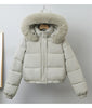 Winter Short Parkas Women's Cotton-padded Clothes Fleece Lining Thicken Warm Outerwear Fur Collar Removable Hooded Quilted Coat