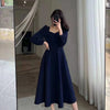 Long Puff Sleeve Solid Elegant Dress Women Clothing Wedding Guest Year Women High Waist Slim Evening Party Dresses