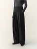 Fall Winter Women's Chic Versatile Gray Pleated Barrel Leg Dress Pants with Flowy Fit - Flattering for Daily Wear