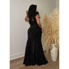 Women One Shoulder Open Back Sequined High Side Split Mermaid Maxi Dress Sexy Club Evening Party Dresses Vestidos