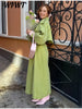 High Street Brown Belted Trench Coats Women's Loose Lapel Lace-up Button Full Sleeve Windbreakers Autumn Ladies Outwear