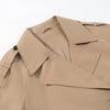 Brown Trench Coat Woman Long Sleeve Urban Solid Cropped Women's Trench Coat Casual Classic Jackets Outerwears