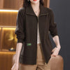 Knitted Cardigan Jacket Women Sweater Autumn Winter Lapel Zipper Sweater Jacket Loose Solid Outerwear Female Sweatshirt Tops