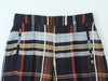 European and American Style Women's Casual Plaid Pocket Shirt High Waist Loose Long Pants Two Pieces Sets