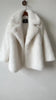 Thick Cotton Winter Fur Coat Women Suit Collar White Medium Long Fox Fur Overcoat Fury Plush Jacket