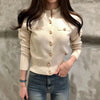 Spring Long Sleeve Women Cardigans Sweater Knitted Coat Short Casual Single Breasted Korean Slim Chic Ladies Tops
