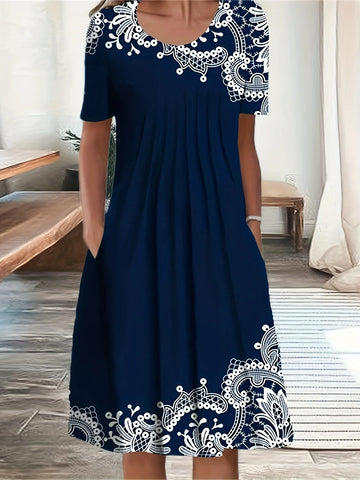 Plus Size Elegant Women Dress Loose Casual Dress Women Dress Temperament