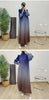 Prom Dress For Women Gradient Long Sleeves Maxi Pleated Print Dresses Spring Female Clothing 2DA3612