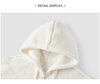 Coat Women Imitation Lamb Wool Polar Fleece Double-Sided Wear Loose Winter Contrast Color Simple Hooded Jacket