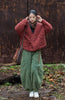 Winter Chinese Style Parkas For Women Bandage Plus Cotton Coats Long Sleeve Loose Pockets Vintage Cotton Parkas