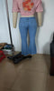Women's Spring and Fall Casual Ripped High-waisted Slightly Flared Pants Jeans Slim-fit Wash Jeans Long Pants Y2k