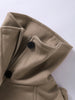 Collarless Belt Jacket Coat Lace-up Minimalism Beige Gentle Short Woolen Overcoat Waist Cinching Women Autumn Winter Overcoat