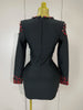 Women Celebrity Sexy Long Sleeve V Neck Rhinestone Black Bandage Dress Elegant Evening Club Birthday Party Dresses