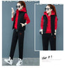 2 pieces women sets autumn thickened fleece sportswear vest+hoodies+pant cold-proof winter coat sets women's clothing