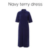 SS26 Women Terry Dress Collar Dress Cotton Stretch Sleeve Length Can Cover Elbows