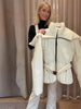 Casual Hoodie Thicken Belts Coats Women Solid Full Sleeve Stand Collar Closed Zippers Coat Female Winter Lady Outwears