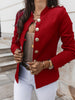 Casual O-neck Long Sleeve Jacket Outerwear Office Lady Spring Autumn Elegant Solid Blazer Coat For Women Female Top