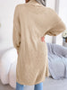 Women's Solid Color Shawl Collar Knit Cardigan Sweater for Autumn Winter Casual Vacation Coat
